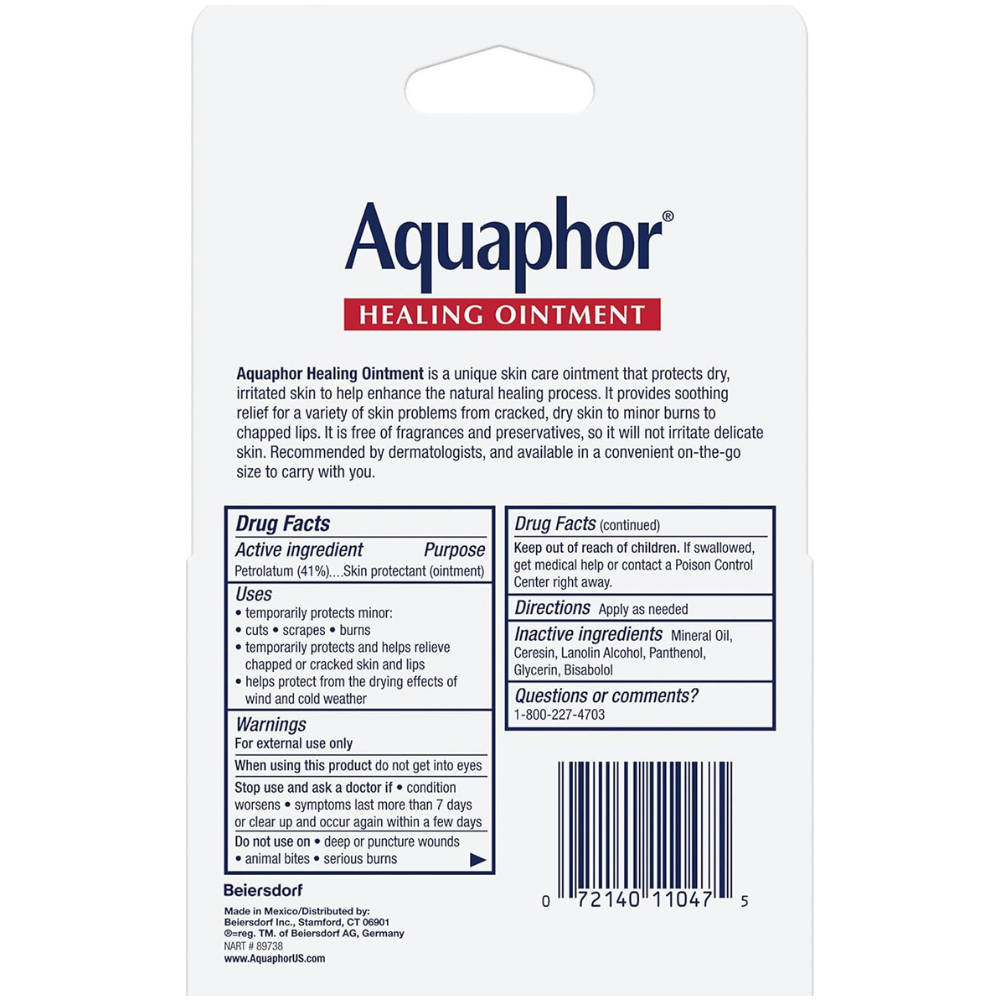 Aquaphor Advanced Therapy Heating Ointment, 0.35 Oz Tubes - Pack of 2