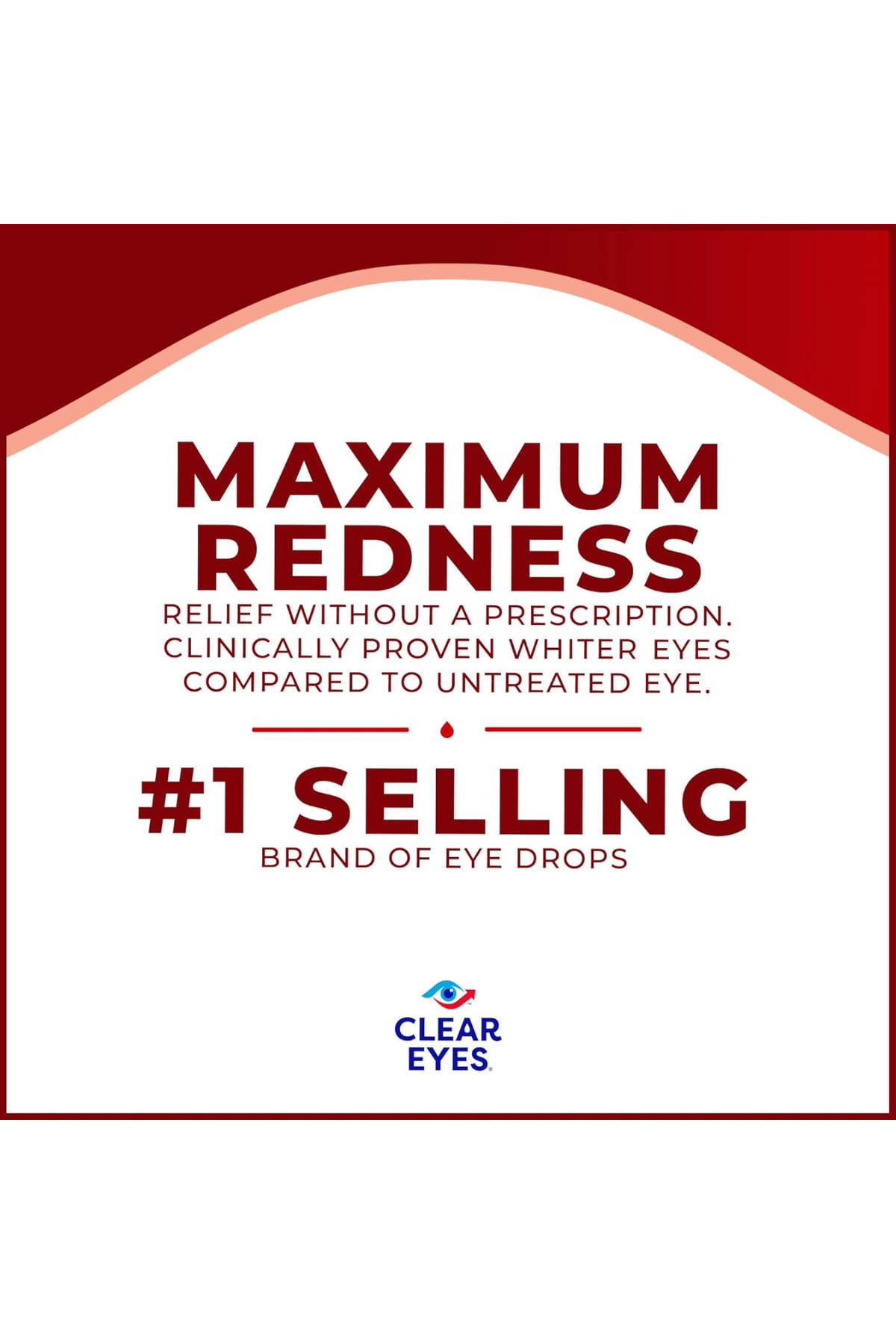Clear Eyes Maximum Redness Relief Eye Drops – 12 Hours Comfort - 15mL