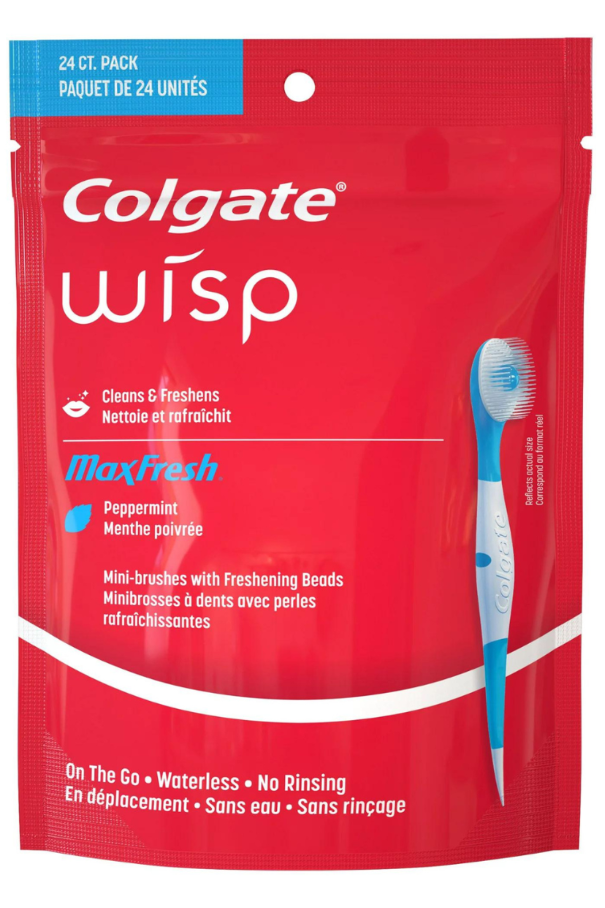 Colgate Wisp MaxFresh Peppermint Mini-Brush Pack – Waterless On-the-Go Oral Care