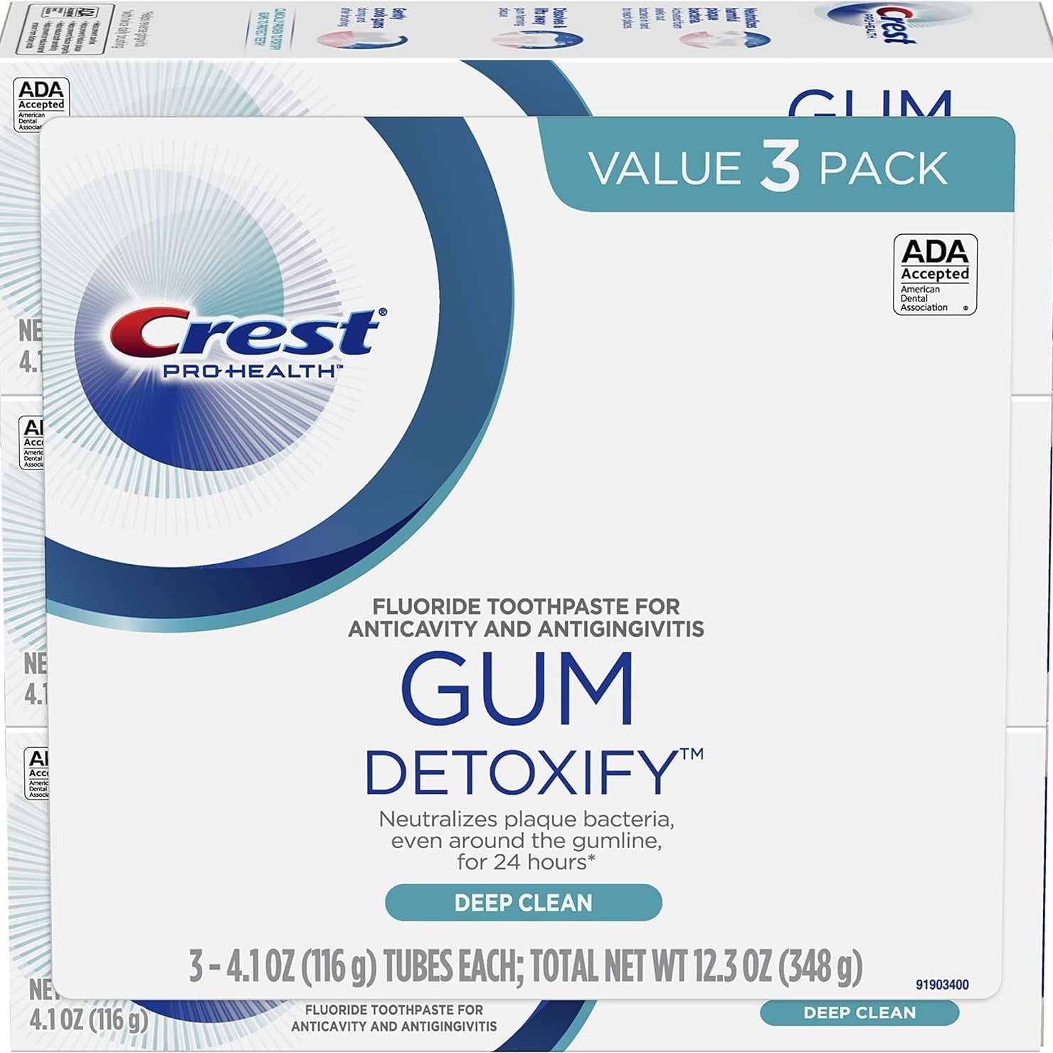 Crest Toothpaste Gum Detoxify - Pack of 3