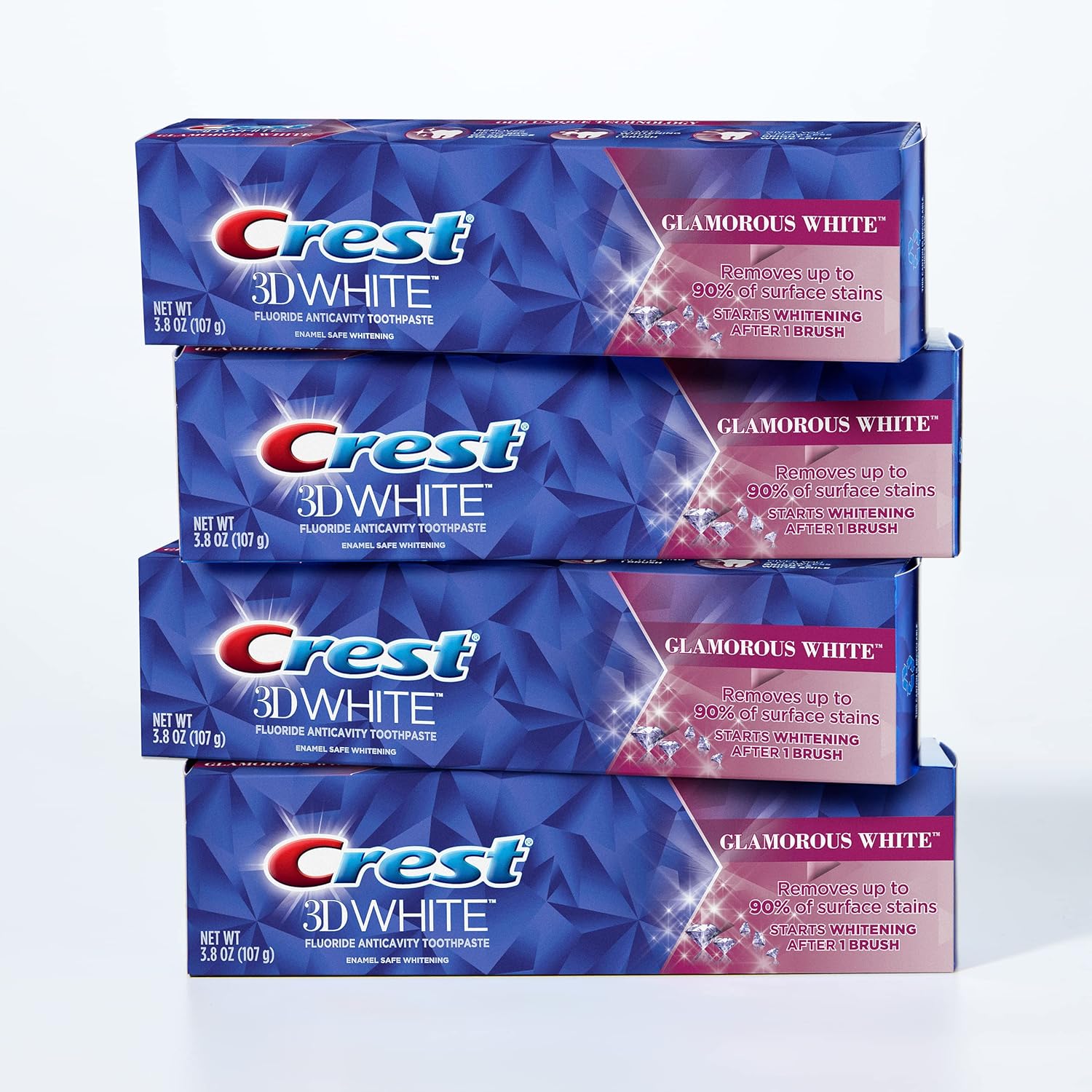Crest Vitalizing Fresh 3D White Deluxe Toothpaste, Value Pack (Pack of 4)