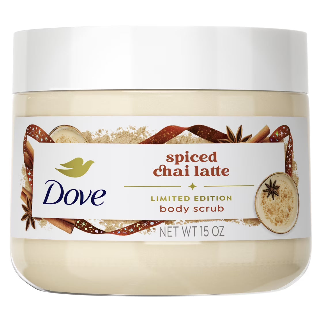 Dove Limited Edition Holiday Treats Body Scrub Spiced Chai Latte, 10.5 oz