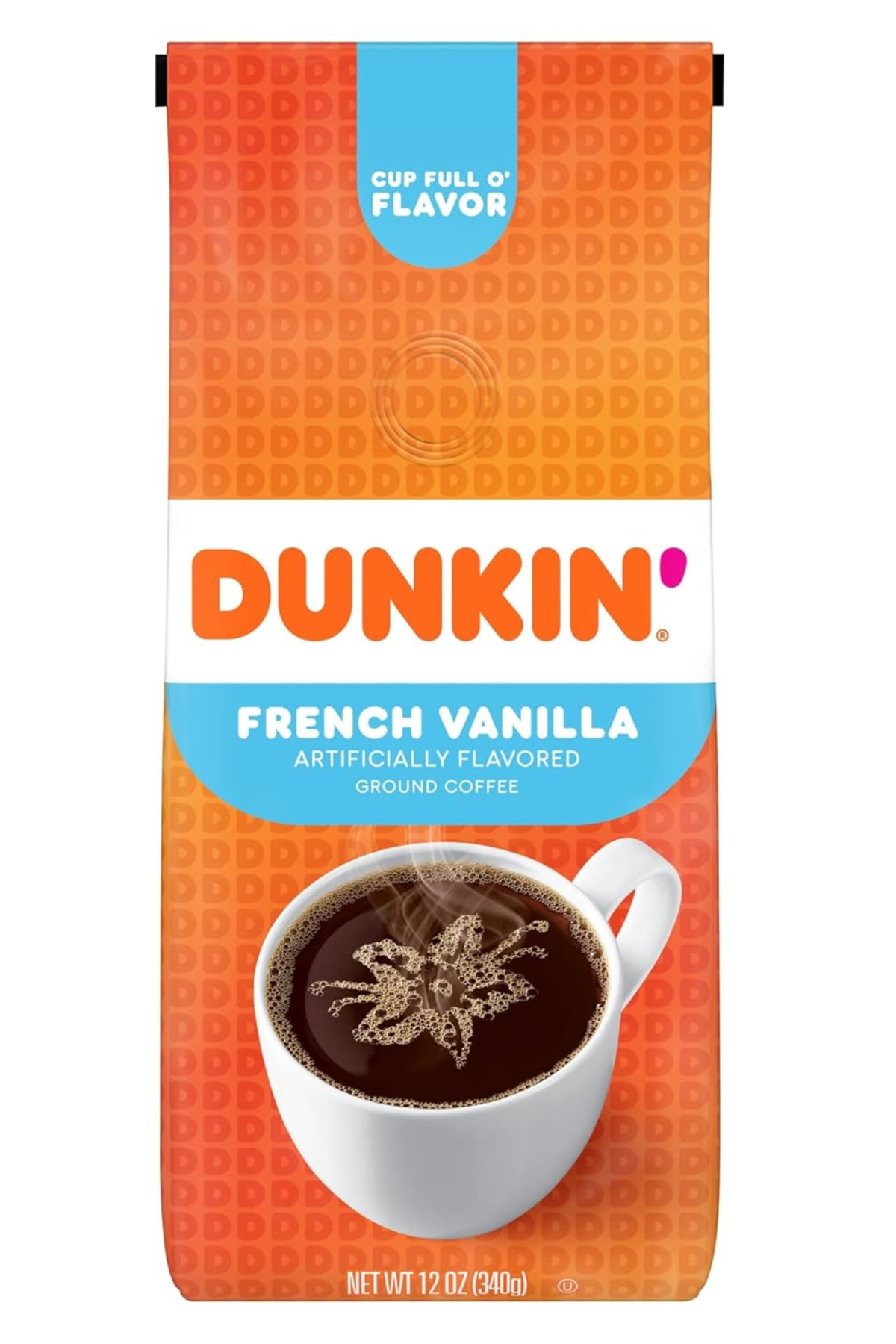 Dunkin’ French Vanilla Ground Coffee, 12oz – Imported from USA