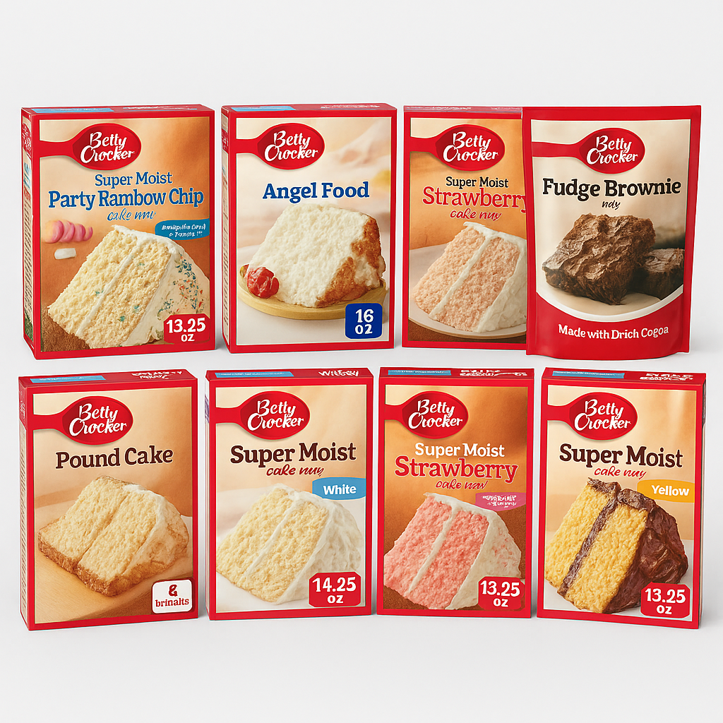 Betty Crocker Super Moist Cake Mixes Various Flavors - USA Imported